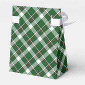 Klassiek groen rood blauw wit speldenkpatroon bedankdoosjes (Achterkant)