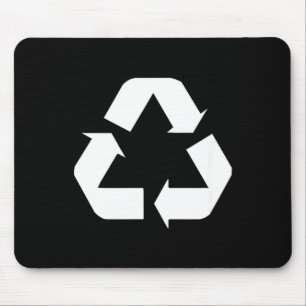 Klassiek groen-wit recycle teken ontwerp standaard muismat
