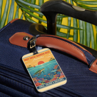 Klassiek Groot Barrièrerif Australië Bagagelabel