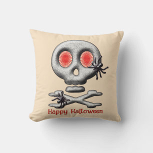 Klassiek Halloween Griezeldroge Schedel en Griezel Kussen