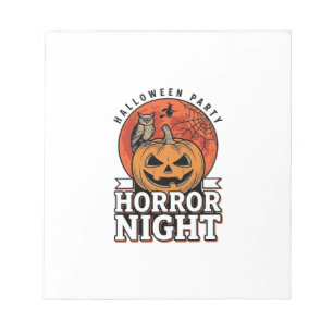 Klassiek Halloween Horror Night Pompoen Shirt Ontw Notitieblok