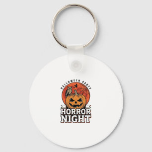 Klassiek Halloween Horror Night Pompoen Shirt Ontw Sleutelhanger