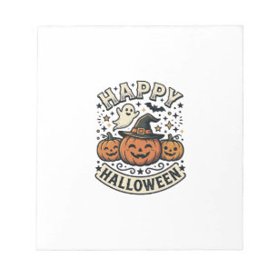 Klassiek Halloween Pompoen Geest Shirt Ontwerp_1 Notitieblok