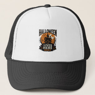 Klassiek Halloween T-shirt Geest Huis Dagelijks Trucker Pet