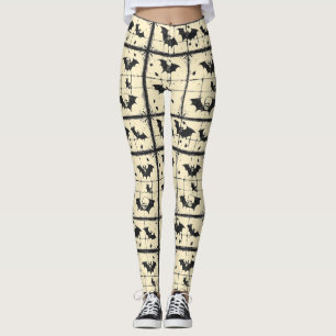 Klassiek Halloween Vleermuis Vluchtpatroon Leggings