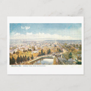 Klassiek Hamilton, Ontario, uitzicht vanaf de berg Briefkaart