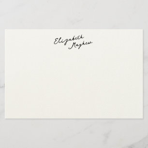 Klassiek handgeschreven naam monogram briefpapier