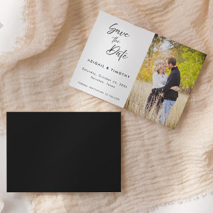 Klassiek handgeschreven script foto Trouwen Save The Date