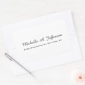 Klassiek Handschrift Creatief Trendy Wit Rechthoekige Sticker (Envelop)