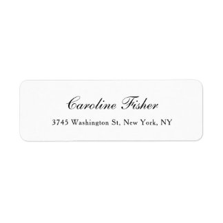 Klassiek handschrift eenvoudig wit etiket