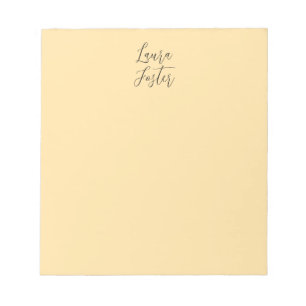 Klassiek handschrift Elegante naam Beige kleur Notitieblok