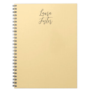Klassiek handschrift Elegante naam Beige kleur Notitieboek