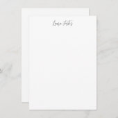 Klassiek handschrift Elegante naam zwart wit Notitiekaartje (Voorkant / Achterkant)