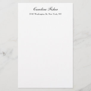 Klassiek handschrift gewoon eenvoudig wit briefpapier