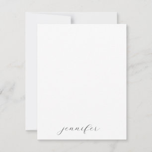 Klassiek handschrift Minimalistisch Professioneel Notitiekaartje