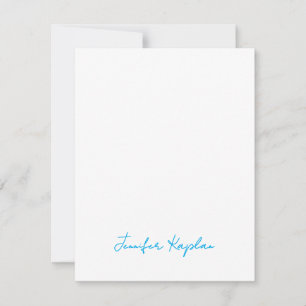 Klassiek handschrift Minimalistisch Professioneel Notitiekaartje