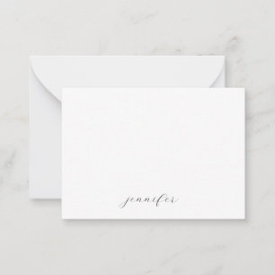 Klassiek handschrift Minimalistisch Professioneel Notitiekaartje