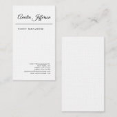 Klassiek handschrift minimalistisch professioneel visitekaartje (Voorkant / Achterkant)