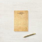 Klassiek handschrift Monogram Elegante Sjabloon Post-it® Notes (Op bureau)