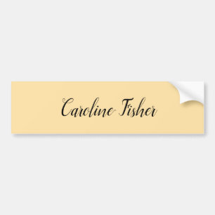 Klassiek handschrift Plain Simple Beige Bumpersticker