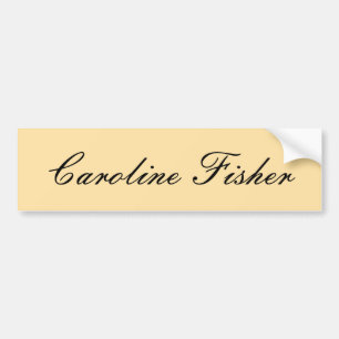 Klassiek handschrift Plain Simple Beige Bumpersticker