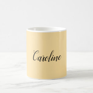 Klassiek handschrift Plain Simple Beige Koffiemok