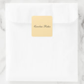 Klassiek handschrift Plain Simple Beige Vierkante Sticker (Tas)