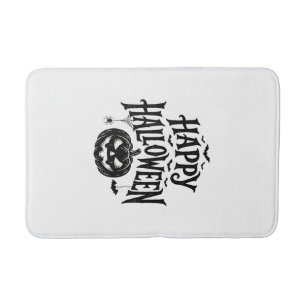 Klassiek Happy Halloween Pompoen Vleermuis Shirt D Badmat