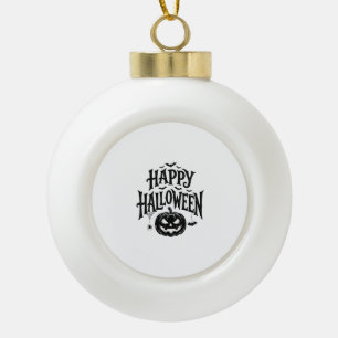 Klassiek Happy Halloween Pompoen Vleermuis Shirt D Keramische Bal Ornament