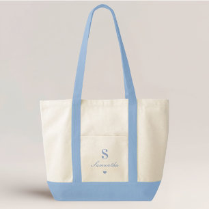 Klassiek Hart Monogram Bruid Tote Bag