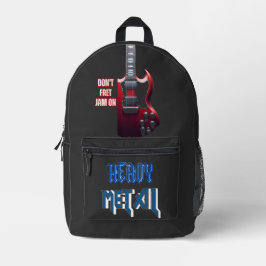 Klassiek heavy metal bedrukte rugzak