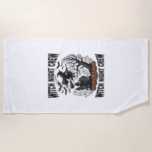 Klassiek Heksen Shirt Halloween Coven Nacht Grafis Strandlaken