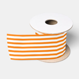 Klassiek helder oranje en wit scheepsstripedessin lint