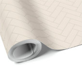 Klassiek herringbone beige Patroon Cadeaupapier (Rol Hoek)