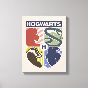 Klassiek HOGWARTS™ Gestempeld Wapenembleem Canvas Afdruk