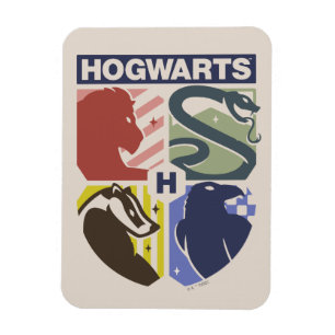 Klassiek HOGWARTS™ met gestempeld wapen Magneet