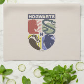 Klassiek HOGWARTS™ met gestempeld wapen Theedoek (Gevouwen)