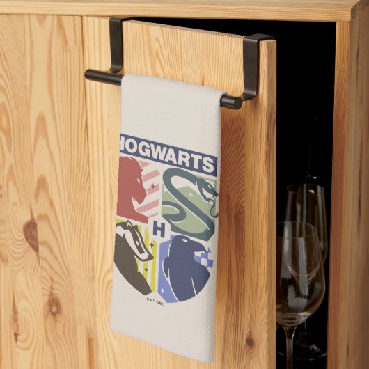 Klassiek HOGWARTS™ met gestempeld wapen Theedoek (Derde Gevouwen)