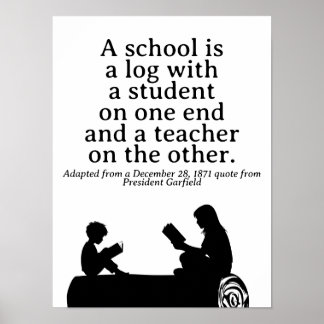 Klassiek Homeschooling Citaat President Garfield Poster