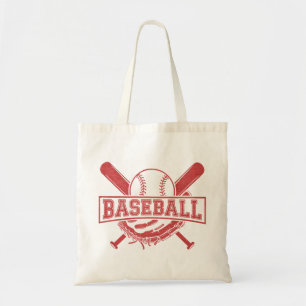 Klassiek honkbalembleem tote bag