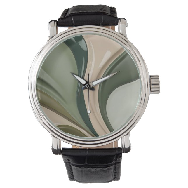 Klassiek horloge in stijlvolle abstracte vormgevin (Voorkant)