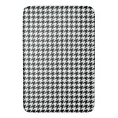 Klassiek Houndstooth-patroon: Zwart & Wit Vintage Badmat (Voorkant Verticaal)