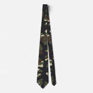 Klassiek houtland camouflagepatroon stropdas