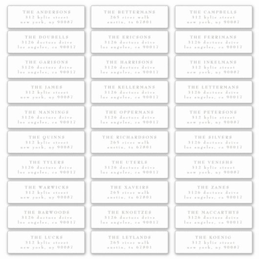 Klassiek Individueel Sage Groen Wit Gastadres Sticker (Voorkant)