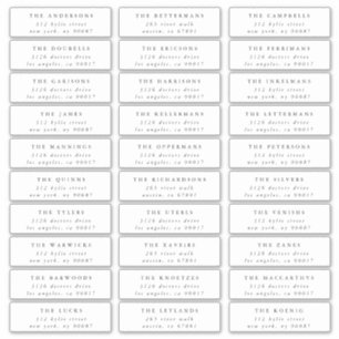 Klassiek individueel zwart wit gastadres sticker