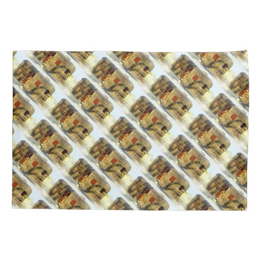 klassiek ingeweven houtcaravan kussensloop (Achterkant)