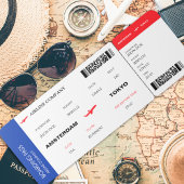 Klassiek instapkaartje voor vliegticket kaart