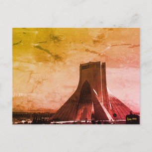Klassiek Iran Teheran Azadi Plein Briefkaart