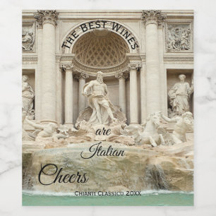 Klassiek Italiaans waslabel Wijn Etiket