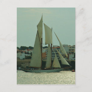 Klassiek jacht briefkaart